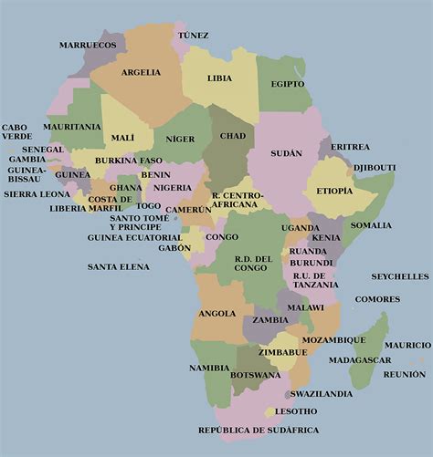 esse mapa político do continente africano possibilita verificar que